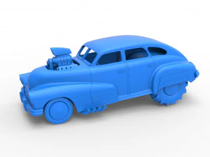 Old school pulling truck 2wd with Car shell Scale 1 to 25 3D Print Model