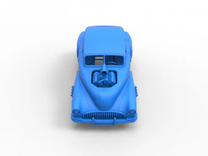 Old school pulling truck 2wd with Car shell Scale 1 to 25 3D Print Model