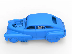 Old school pulling truck 2wd with Car shell Scale 1 to 25 3D Print Model
