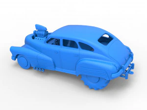 Old school pulling truck 2wd with Car shell Scale 1 to 25 3D Print Model
