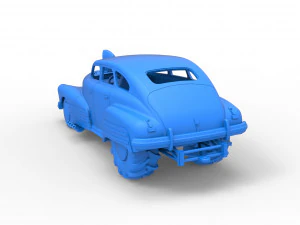 Old school pulling truck 2wd with Car shell Scale 1 to 25 3D Print Model