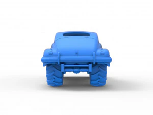 Old school pulling truck 2wd with Car shell Scale 1 to 25 3D Print Model