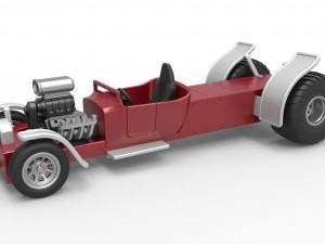 Pulling truck 2wd Hot rod Scale 1 to 25 Model do druku 3D