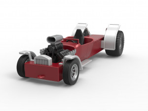 Pulling truck 2wd Hot rod Scale 1 to 25 3D Принт Модель