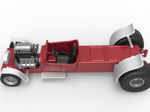 Pulling truck 2wd Hot rod Scale 1 to 25 3D Принт Модель