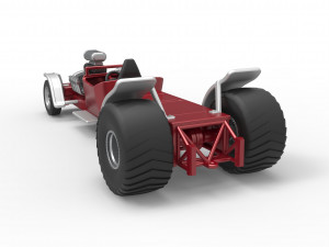 Pulling truck 2wd Hot rod Scale 1 to 25 3D Принт Модель