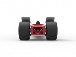 Pulling truck 2wd Hot rod Scale 1 to 25 3D Принт Модель