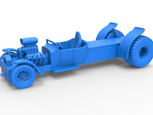 Pulling truck 2wd Hot rod Scale 1 to 25 3D Принт Модель
