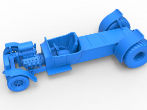Pulling truck 2wd Hot rod Scale 1 to 25 3D Принт Модель