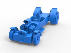 Pulling truck 2wd Hot rod Scale 1 to 25 3D Принт Модель