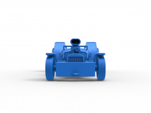 Pulling truck 2wd Hot rod Scale 1 to 25 3D Принт Модель