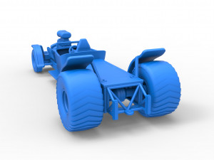 Pulling truck 2wd Hot rod Scale 1 to 25 3D Принт Модель