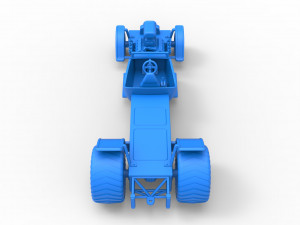 Pulling truck 2wd Hot rod Scale 1 to 25 3D Принт Модель
