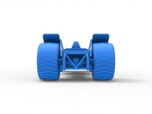 Pulling truck 2wd Hot rod Scale 1 to 25 3D Принт Модель