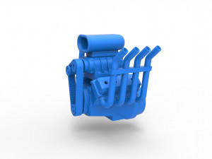 Engine V8 for Hot rod Scale 1 to 25 3Dプリントモデル