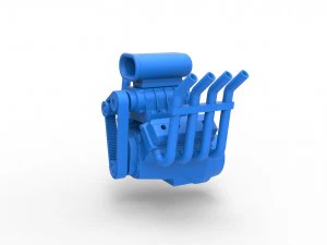 Engine V8 for Hot rod Scale 1 to 25 3D Print Model