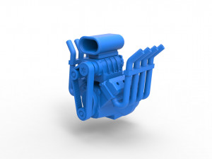 Engine V8 for Hot rod Scale 1 to 25 3Dプリントモデル