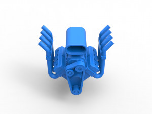 Engine V8 for Hot rod Scale 1 to 25 3Dプリントモデル