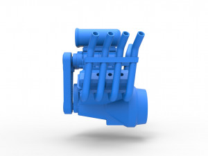 Engine V8 for Hot rod Scale 1 to 25 3Dプリントモデル