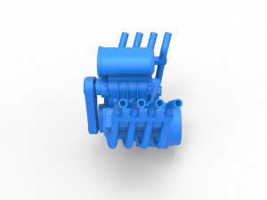 Engine V8 for Hot rod Scale 1 to 25 3Dプリントモデル