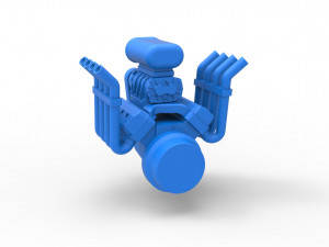 Engine V8 for Hot rod Scale 1 to 25 3Dプリントモデル