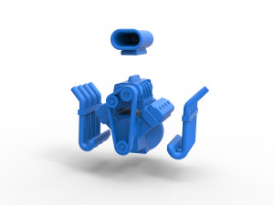 Engine V8 for Hot rod Scale 1 to 25 3Dプリントモデル
