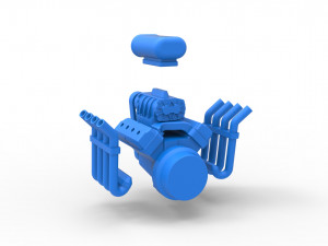 Engine V8 for Hot rod Scale 1 to 25 3Dプリントモデル