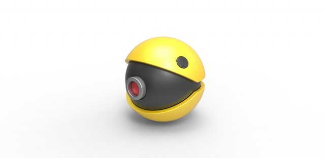 Pac-Man orb 3D Принт Модель .c4d .max .obj .3ds .fbx .stl .blend