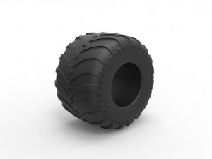 Monster Jam tire Scale 1 to 25 3D Принт Модель
