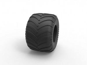 Monster Jam tire Scale 1 to 25 3D Принт Модель