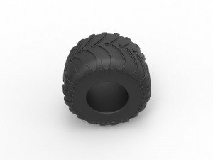 Monster Jam tire Scale 1 to 25 3D Принт Модель