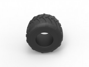 Monster Jam tire Scale 1 to 25 3D Print Model