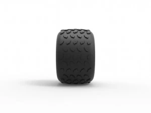 Monster Jam tire 2 Scale 1 to 25 3D Print Model