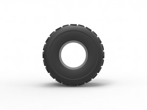 Monster Jam tire 2 Scale 1 to 25 3D Baskı Modeli