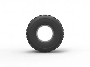 Monster Jam tire 2 Scale 1 to 25 3D Print Model