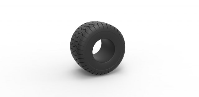 Monster Jam tire 3 Scale 1 to 25 3D Print Model .c4d .max .obj .3ds .fbx .stl .blend 