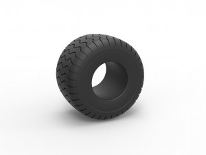 Monster Jam tire 3 Scale 1 to 25 Modelo de Impressão 3D