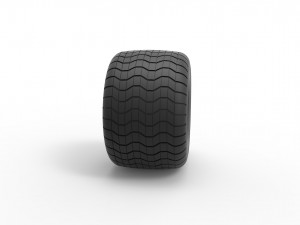 Monster Jam tire 3 Scale 1 to 25 3D Print Model