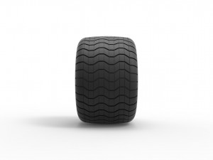 Monster Jam tire 3 Scale 1 to 25 3D Print Model
