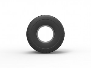 Monster Jam tire 3 Scale 1 to 25 3D Print Model