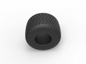 Monster Jam tire 3 Scale 1 to 25 3D Print Model
