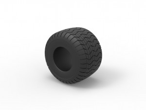 Monster Jam tire 3 Scale 1 to 25 3D Print Model