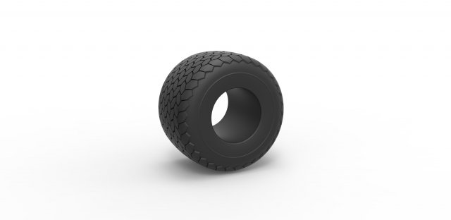 Monster Jam tire 4 Scale 1 to 25 3D Print Model .c4d .max .obj .3ds .fbx .stl .blend 