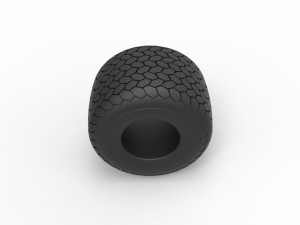 Monster Jam tire 4 Scale 1 to 25 3D Print Model