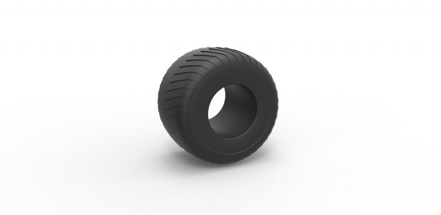 Monster Jam tire 5 Scale 1 to 25 3D Baskı Modeli .c4d .max .obj .3ds .fbx .stl .blend 