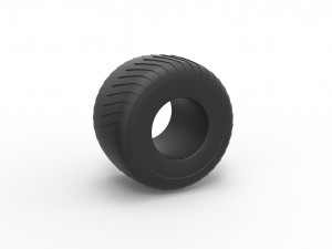 Monster Jam tire 5 Scale 1 to 25 3D Print Model
