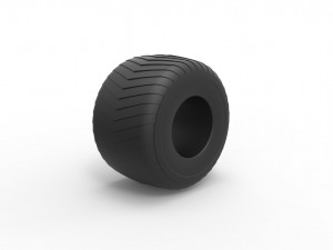 Monster Jam tire 5 Scale 1 to 25 3D Baskı Modeli