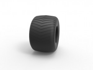 Monster Jam tire 5 Scale 1 to 25 3D Baskı Modeli