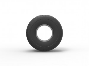 Monster Jam tire 5 Scale 1 to 25 3D Baskı Modeli