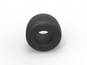 Monster Jam tire 5 Scale 1 to 25 3D Baskı Modeli